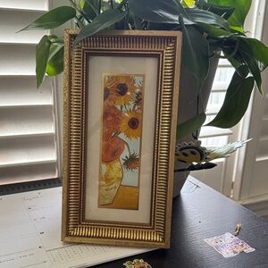 Gold Framed Sunflower Artwork